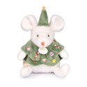 DOUDOU - przytulanki myszki świąteczne Boule de Neige, Doudou et Compagnie, 15 cm, 6 szt. ZESTAW