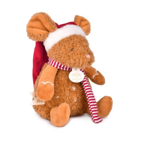 DOUDOU - przytulanki myszki świąteczne Boule de Neige, Doudou et Compagnie, 15 cm, 6 szt. ZESTAW