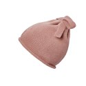 ELODIE DETAILS - czapka zimowa, Furry Knit Beanie, Rosy Bow, 6-12 m-cy