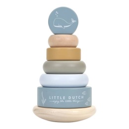 Little Dutch drewniana piramida do układania błękit Ocean