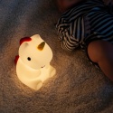MAGGY MAGIC LED JEDNOROŻEC dziecięca lampka nocna, Ciepła biel/RGB ze ściemniaczem