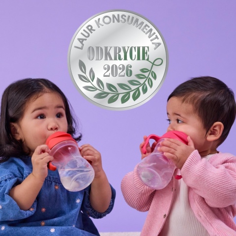 Bidon ze słomką dla dziecka, butelka na wodę 240 ml, Blush, b.box