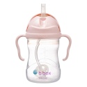 Bidon ze słomką dla dziecka, butelka na wodę 240 ml, Blush, b.box