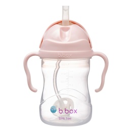 Bidon ze słomką dla dziecka, butelka na wodę 240 ml, Blush, b.box