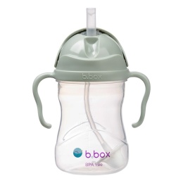 Bidon ze słomką dla dziecka, butelka na wodę 240 ml, Sage, b.box
