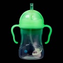 Bidon ze słomką dla dziecka, butelka na wodę 240 ml, Glow in the dark, b.box