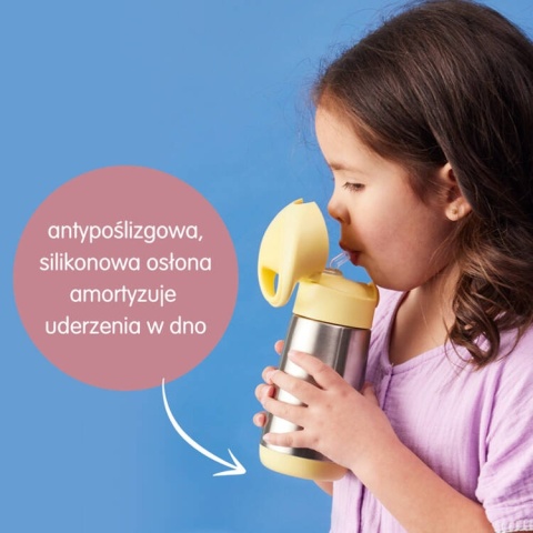 Butelka termiczna, bidon dla dziecka ze słomką 350 ml, Latte, b.box