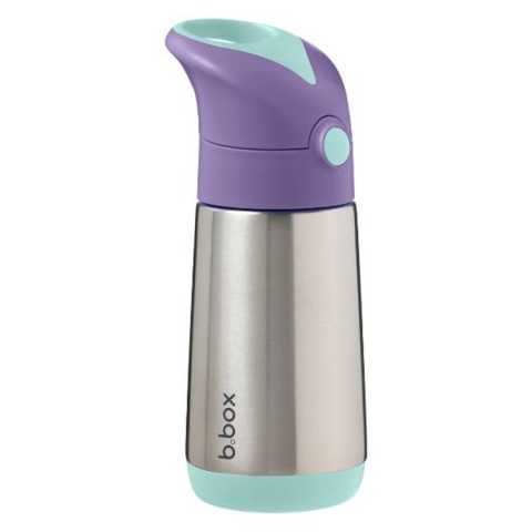 Butelka termiczna, bidon dla dziecka ze słomką 350 ml, Lilac Pop, b.box