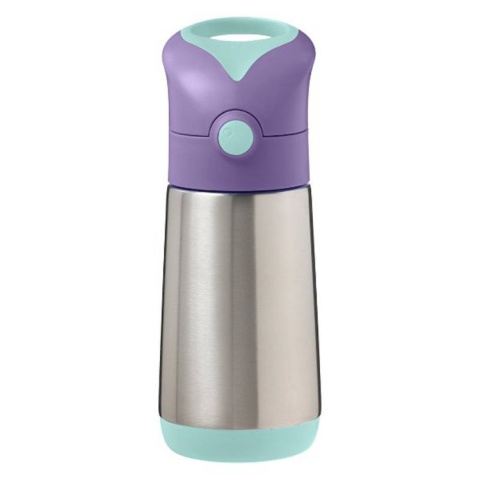 Butelka termiczna, bidon dla dziecka ze słomką 350 ml, Lilac Pop, b.box