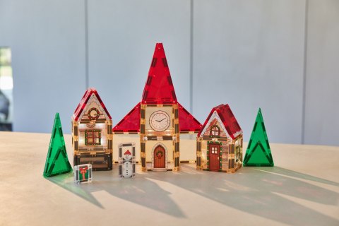 CLEVERCLIXX - klocki magnetyczne Kalendarz Adwentowy Christmas Village Advent Calendar - 46 el.
