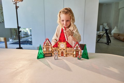 CLEVERCLIXX - klocki magnetyczne Kalendarz Adwentowy Christmas Village Advent Calendar - 46 el.