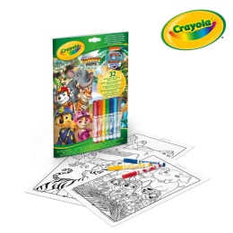 Crayola Kolorowanka dla dzieci z łamigłówkami i flamastrami Psi Patrol 3+