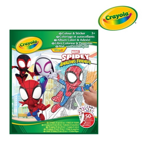 Crayola Kolorowanka dla dzieci z naklejkami Spidey i super-kumple 3+