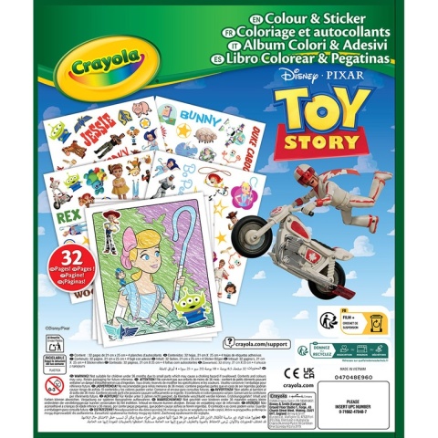 Crayola Kolorowanka dla dzieci z naklejkami Toy Story 3+