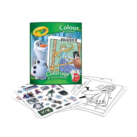 Crayola Kolorowanka dla dzieci z naklejkami Kraina Lodu 3+