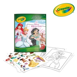 Crayola Kolorowanka dla dzieci z naklejkami Księżniczki Disneya 3+