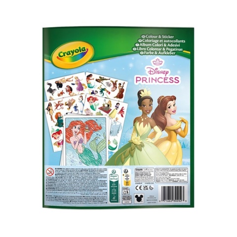 Crayola Kolorowanka dla dzieci z naklejkami Księżniczki Disneya 3+