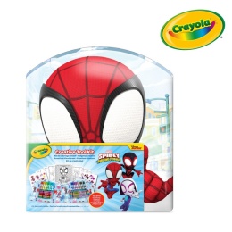 Crayola Zestaw kreatywny(flamastry,kredki wykręcane,kredki świecowe,naklejki,kolorowanki)40 el.Spidey i super-kumple 5+