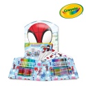 Crayola Zestaw kreatywny(flamastry,kredki wykręcane,kredki świecowe,naklejki,kolorowanki)40 el.Spidey i super-kumple 5+