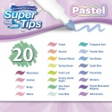 Crayola Super Tips Flamastry mazaki dla dzieci zmywalne pastelowe 20szt.