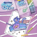 Crayola Super Tips Flamastry mazaki dla dzieci zmywalne pastelowe 20szt.