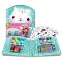 Crayola Zestaw artystyczny (flamastry, kredki wykręcane, kredki świecowe, naklejki, kolorowanki) 40 el. Koci Domek Gabi 5+