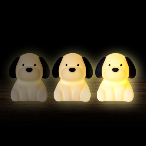 BENNY BEAGLE LED PIES dziecięca lampka nocna z funkcją Dreamlight / RGB / ciepła biel, ze ściemniaczem