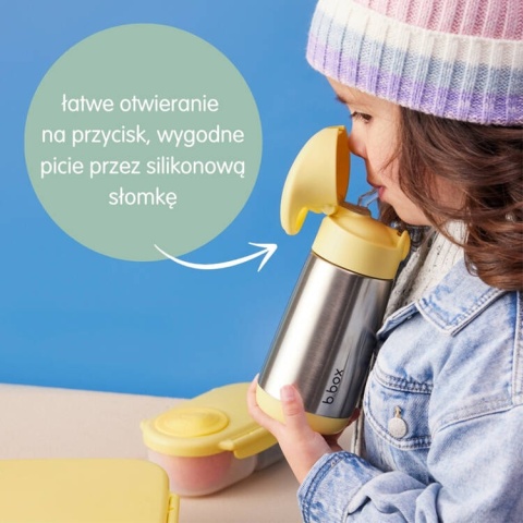 Butelka termiczna, bidon dla dziecka ze słomką 350 ml, Chill Out, b.box