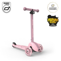 SCOOTANDRIDE Highwaykick 3S Hulajnoga z systemem sterowania 2w1 i kółkami LED składana 3+ Rose