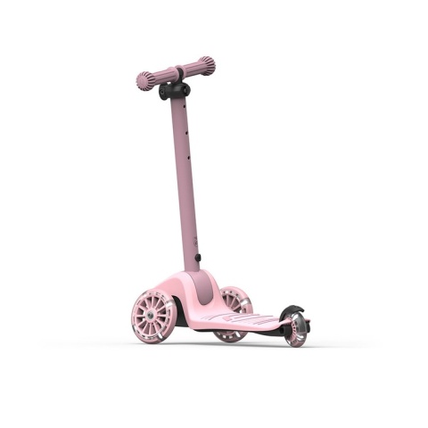 SCOOTANDRIDE Highwaykick 3S Hulajnoga z systemem sterowania 2w1 i kółkami LED składana 3+ Rose