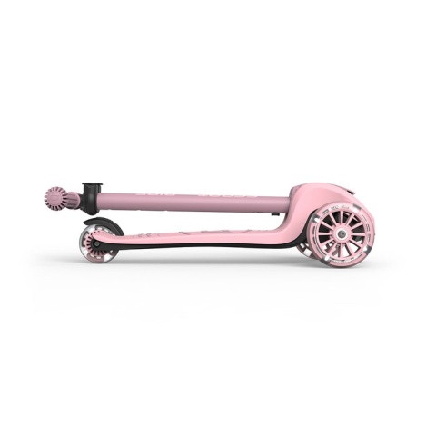SCOOTANDRIDE Highwaykick 3S Hulajnoga z systemem sterowania 2w1 i kółkami LED składana 3+ Rose