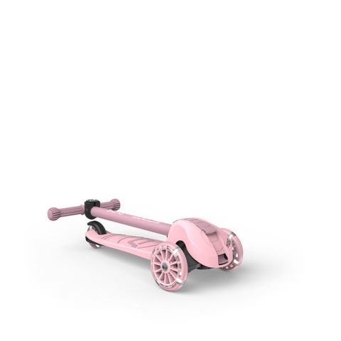 SCOOTANDRIDE Highwaykick 3S Hulajnoga z systemem sterowania 2w1 i kółkami LED składana 3+ Rose