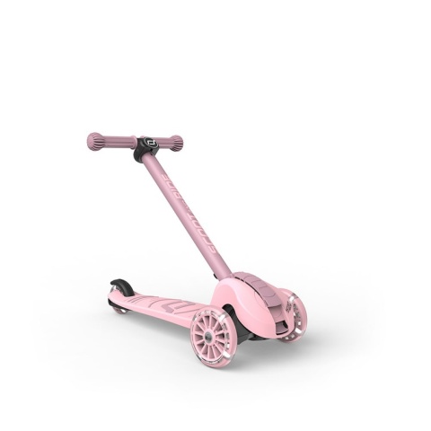 SCOOTANDRIDE Highwaykick 3S Hulajnoga z systemem sterowania 2w1 i kółkami LED składana 3+ Rose