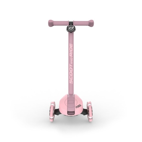 SCOOTANDRIDE Highwaykick 3S Hulajnoga z systemem sterowania 2w1 i kółkami LED składana 3+ Rose