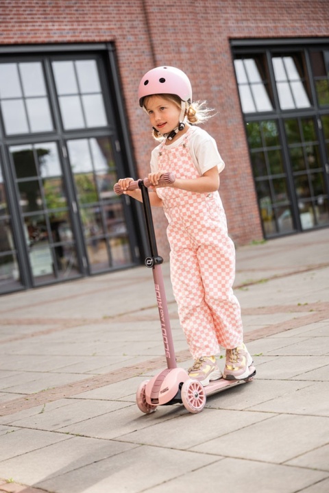 SCOOTANDRIDE Highwaykick 3S Hulajnoga z systemem sterowania 2w1 i kółkami LED składana 3+ Rose