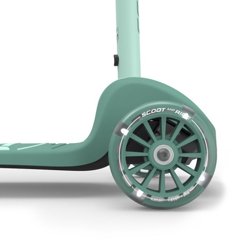 SCOOTANDRIDE Highwaykick 3S Hulajnoga z systemem sterowania 2w1 i kółkami LED składana 3+ Forest