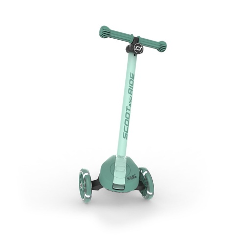 SCOOTANDRIDE Highwaykick 3S Hulajnoga z systemem sterowania 2w1 i kółkami LED składana 3+ Forest