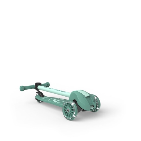 SCOOTANDRIDE Highwaykick 3S Hulajnoga z systemem sterowania 2w1 i kółkami LED składana 3+ Forest