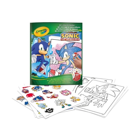Crayola Kolorowanka dla dzieci z naklejkami Sonic 3+