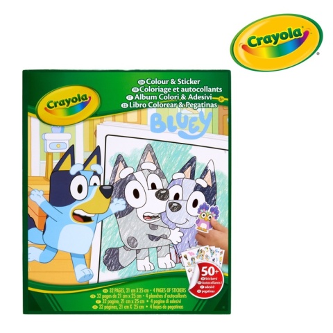 Crayola Kolorowanka dla dzieci z naklejkami Bluey 3+