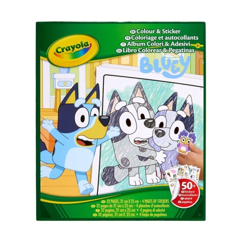 Crayola Kolorowanka dla dzieci z naklejkami Bluey 3+