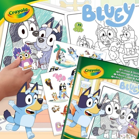Crayola Kolorowanka dla dzieci z naklejkami Bluey 3+
