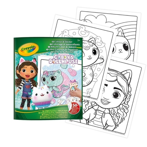 Crayola Kolorowanka dla dzieci z naklejkami Koci Domek Gabi 3+