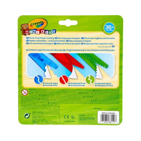 Crayola Nożyczki dla dzieci bezpieczne wzorki Mini Kids 3szt. 36m+