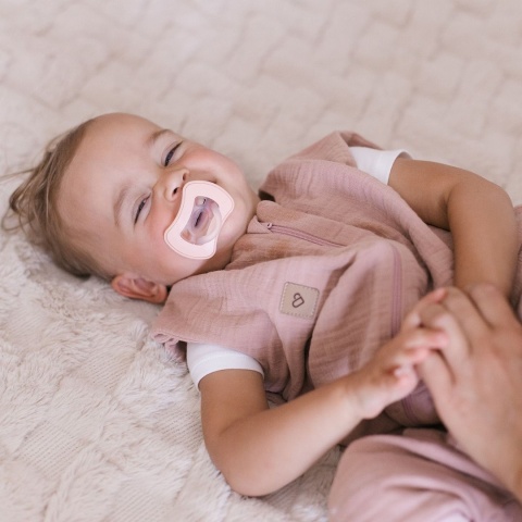 Zaffiro Śpiworek do spania z nogawkami muślinowy 0,5/1,5/2,5 TOG Malaga 1-2l/2-4l baby pink
