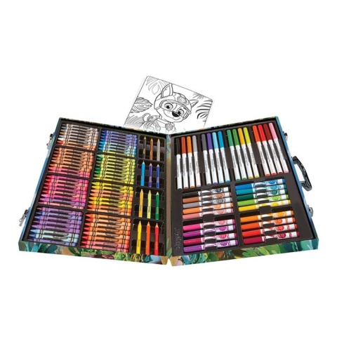 Crayola Zestaw artystyczny w walizce (kolorowanki dla dzieci, kredki świecowe, kredki ołówkowe, flamastry) 128 el. Psi Patrol 5+
