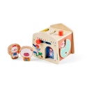 LILLIPUTIENS Drewniany domek manipulacyjny Zabawa w chowanego 12 m+
