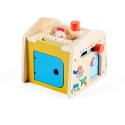 LILLIPUTIENS Drewniany domek manipulacyjny Zabawa w chowanego 12 m+
