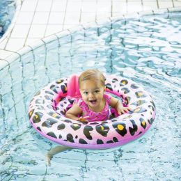 The Swim Essentials Kółko treningowe dla dzieci Rose Gold Leopard