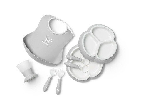 BABYBJORN - Zestaw obiadowy Dinnerware, 8 szt. - Grey